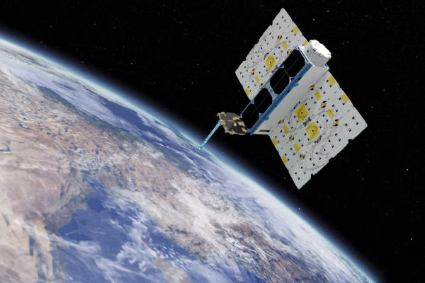 Rendering of a Planet Dove satellite.